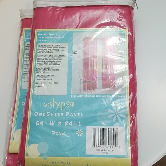 Calypso two pink sheer panels NWT - Picture 2 of 5